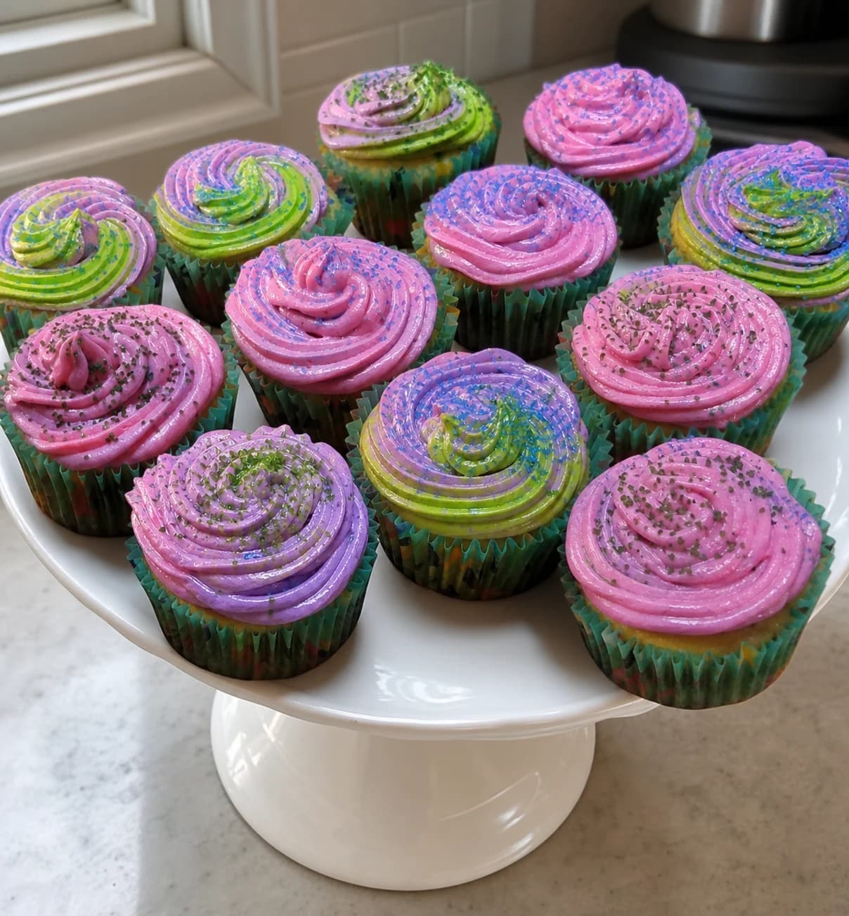 Colorful celebration cupcakes
